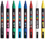 Posca Permanent Markers Black 8pcs