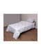 Viopros Sheet Set Semi-double with Elastic Band Cotton White 120x200cm 3pcs