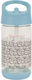 Badabulle Kinderflasche Fußball Kunststoff mit Strohhalm 350ml