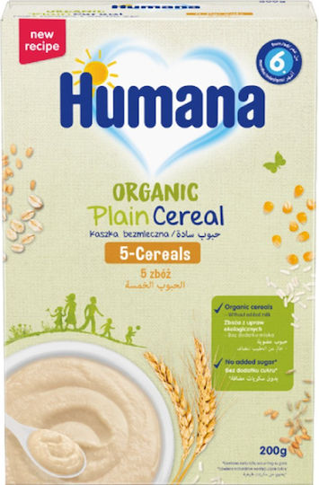 Humana Babycreme mit Geschmack ab 5 Getreidesorten Ohne Zuckerzusatz 200gr für 6+ Monate