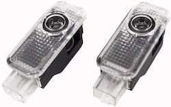 Set de 2 lumini LED pentru uși auto compatibile cu logo-ul Audi