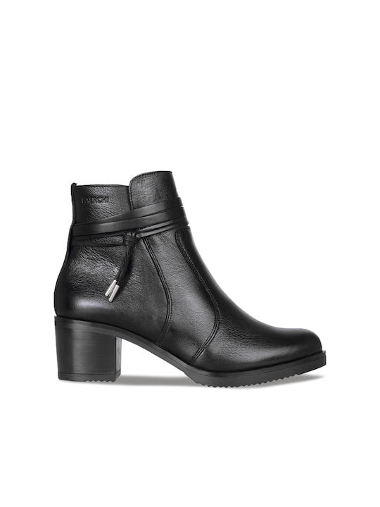 Baerchi Leder Stiefeletten Damen Schwarz