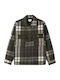 Stanton Дълъг Ръкав Лен Overshirt в Стандартна Кройка Каки