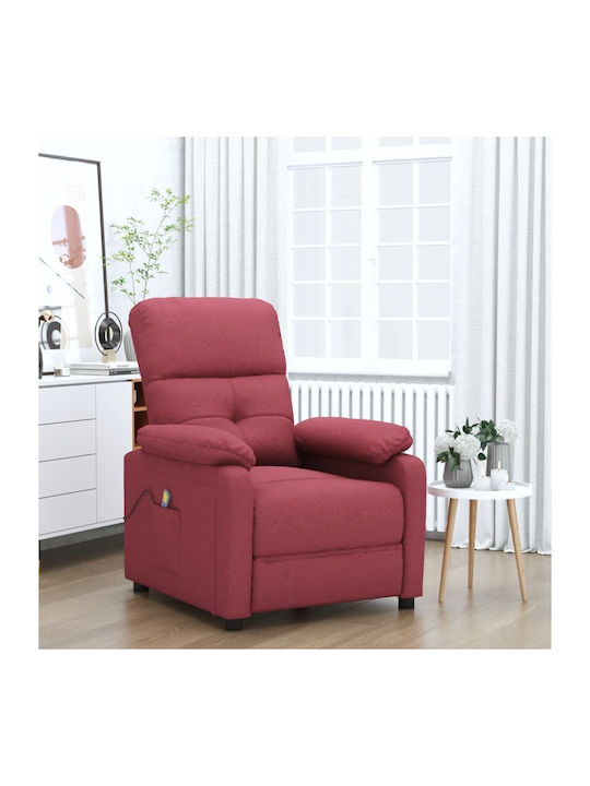 Fotoliu Relax Masaj Bordeaux, Red 73x90x100cm