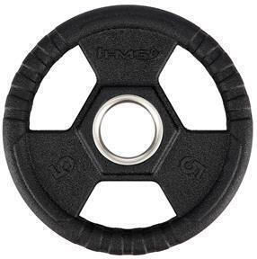Abisal Scheibenset Olympischen Typs Gummierte 1 x 5kg Φ50mm mit Griffen