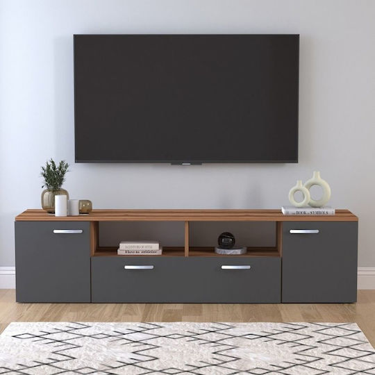 Girit Επιδαπέδιο Καρυδί - Ανθρακί 181.3x41x46.2εκ.
