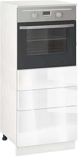 Νο 600f Ντουλάπι Άνω Φούρνου Δαπέδου Λευκό 60x58x143.8εκ.