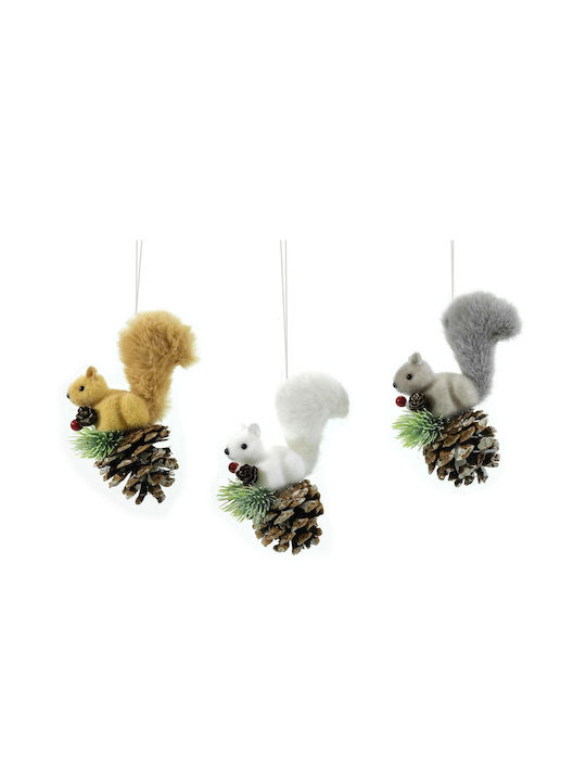 Squirrel On Pinecone Hanging Figure Ornament