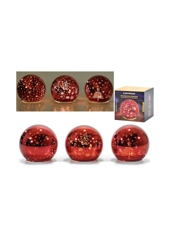 Hanging Ball Ornament Ornament Illuminated Red 12cm