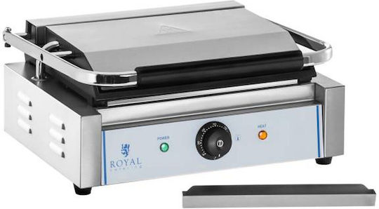 Grătar de Contact cu Plăci Netede pe Ambele Părți Panini 2200w 230v Royal Catering