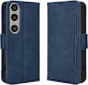 Back Cover Synthetic Leather / Plastic / Silicone Magnetic Navy Blue (Xperia 1 VI)