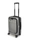 Estil Cabin Hard Silver Suitcase With 4 Wheels Height 55cm
