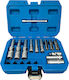 Exdel Tools Nüsse Sechskant mit Vierkant-Antrieb 1/2" Set 18Stück