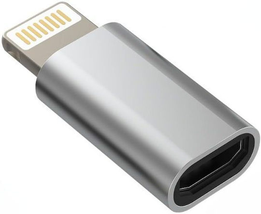 Adaptor Încărcare Rapidă Micro Usb Lightning Redare Muzică Transfer Date Argintiu