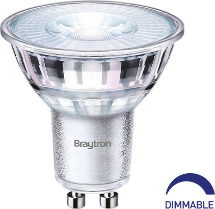 Braytron LED Bulb 5.5W for Socket GU10 Warm White Dimmable