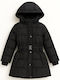 Kinder Freizeitjacke mit Futter & Kapuze Black
