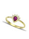 Themelidis Jewels Γυναικείο Δαχτυλίδι με Ζιργκόν από Χρυσό 9Κ