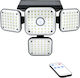 Andowl Wall Mounted Solar Light 1.8W Cold White 6500K with Motion Sensor and Photocell IP65 27cmx13.5cmx17cmcm