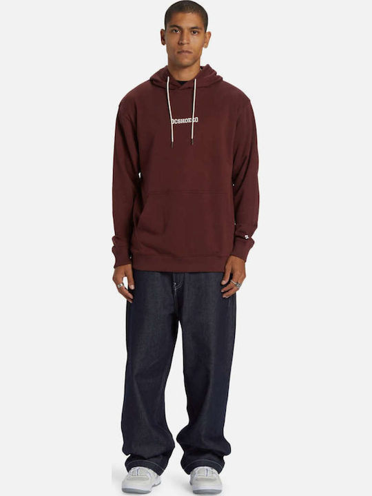 DC Baseline Ph Sweatshirt with Hood Burgundy