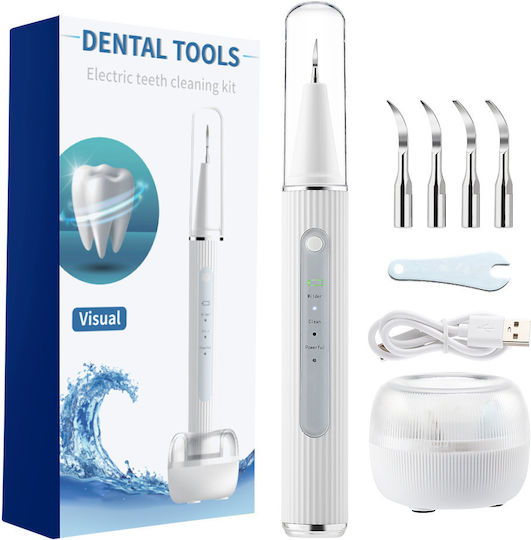 Dispozitiv de Curățare a Dinților Birai Aparat Vizual de Curățare a Dinților Profesional Curățare Smart cu Ultrasunete Cameră HD Încărcare Wireless Cablu Tip C 3 Moduri de Lucru Baterie Reîncărcabilă