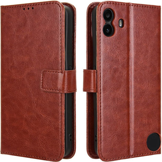 Wallet Δερματίνης / Πλαστικό / Σιλικόνης Καφέ (Nothing CMF Phone 1)