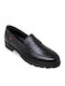 Leder Damen Mokassins in Schwarz Farbe