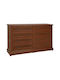 Συρταριέρα Κρεβατοκάμαρας aus Holz & Metall Boston C106 Καστανό 154x45x91cm