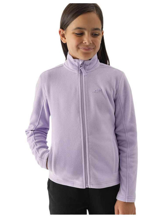Kids Cardigan Fleece Purple