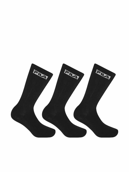 FILA Normal Șosete Sportive Negre 3 perechi
