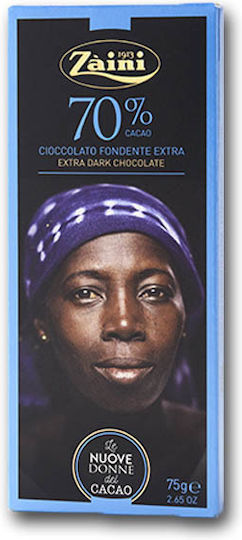 Ciocolată Neagră Zaini 70% Cacao "Noile Femei ale Cacao" 75g Ciocolată