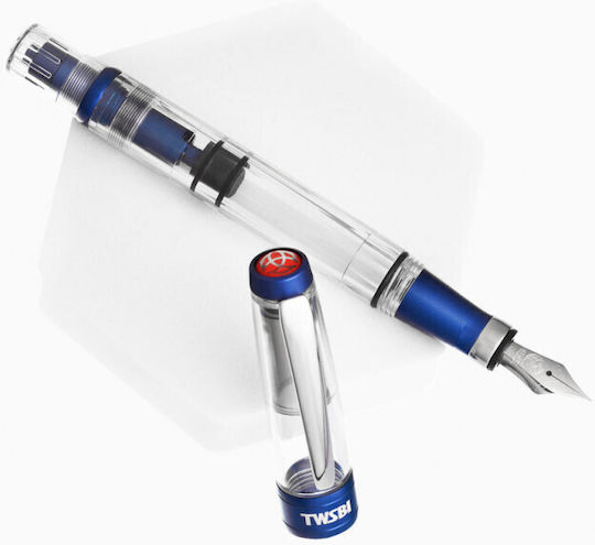 Twsbi Diamond Πένα Καλλιγραφίας Broad Μπλε με Μπλε Μελάνι