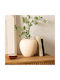 Atmosphera Decorative Ceramic Vase Rily Beige Φ22xH22cm