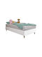 Kids Bed Classic Semi Double White for Mattress 120x200cm