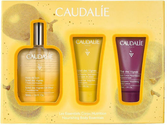 Caudalie Soleil des Vignes Skin Care Set for Brightening, Body Cleaning & Moisturizing 3pcs