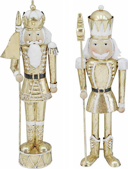 Zaros Χριστουγεννιάτικος Καρυοθραύστης Χρυσός 2τμχ