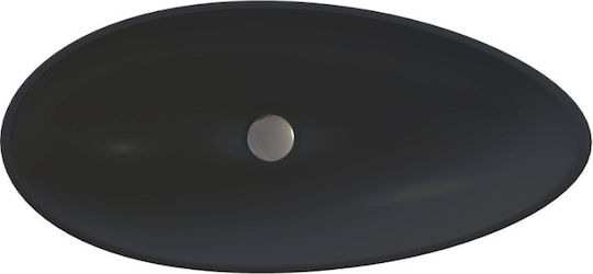 Sanitec Bliss 284 Επικαθήμενος Νιπτήρας από Συνθετικό Υλικό 66x35.5x14cm Anthracit