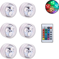 Λαμπάκια LED RGB Μπαταρίας σε Σειρά 6τμχ Λαμπάκια LED RGB Μπαταρίας σε Σειρά 6τμχ