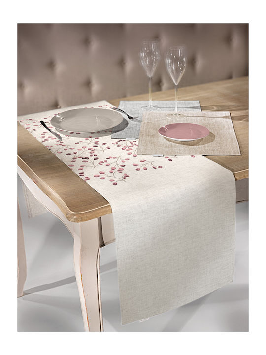 Saint Clair 2046 Weihnachtlich Tischtuch Läufer Stoff Rosa L40xB160cm.