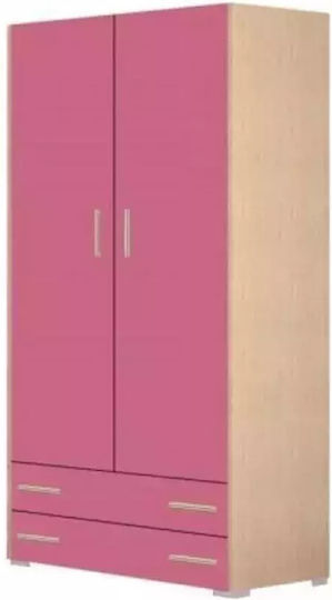 Ușă Dublă Dulap Cu 2 Sertare Roz 85x180cm