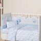 Das Home Crib Bumpers Classic Inside Blue, White, Ochre 45x195cm