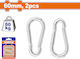 Wadfow Set of Mountaineering Hooks Nickel 60mm 2pcs Wql2k03