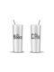 Set de pahare pentru apa din Metal în Culoarea Alb cu pai 592ml 2buc