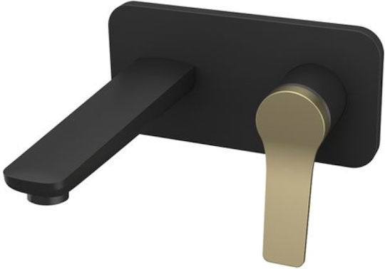 Karag Andare Built-in Faucet Mixer for for Bathroom Sink Black