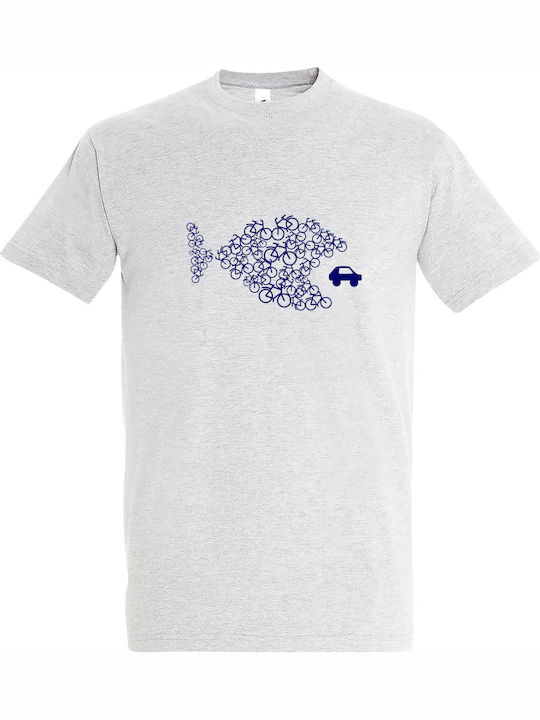 Bicycles Have The Power T-shirt Gray Baumwolle