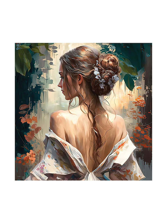 Pictură pe pânză Femeie în grădină 80x80cm 6/cutie 16-30028