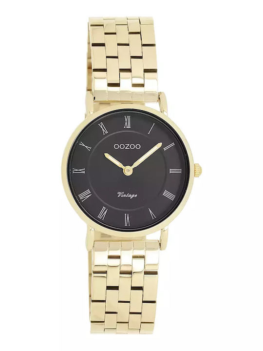 Oozoo Vintage Women's Watch with Gold Metal Bra...