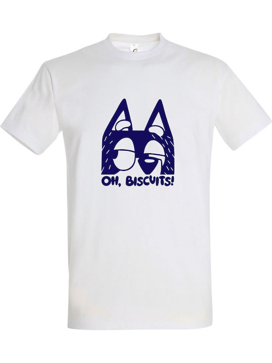 kirikoko Детска тениска White Bluey Oh Biscuits