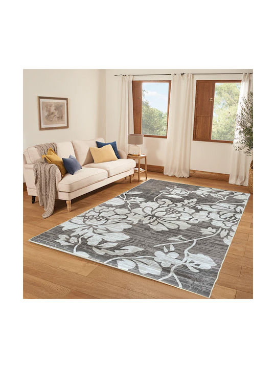 SpitiBazaar Αντιολισθητικό Χαλί Ορθογώνιο Γκρι 140x200cm