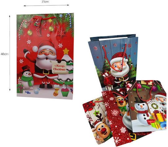 Christmas Gift Bag 31x40 cm 12 Pieces (Various Designs)