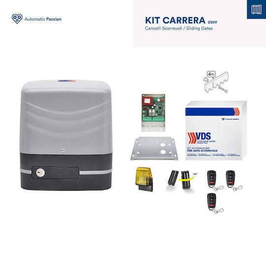 Set mecanism ușă de garaj glisantă 1000kg Vds Carrera1000-kit-3 Vds